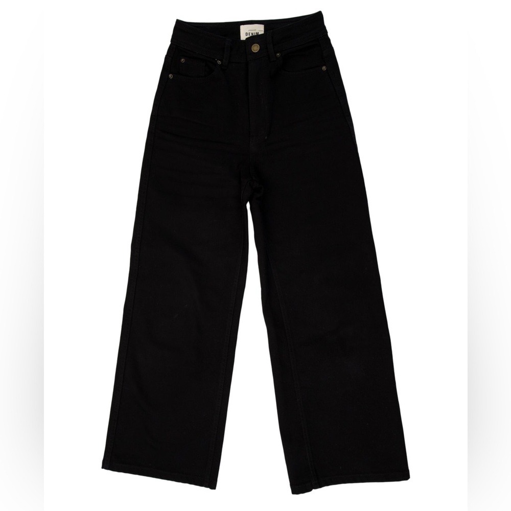 Sezane Midnight Black Wide-Leg Jeans
